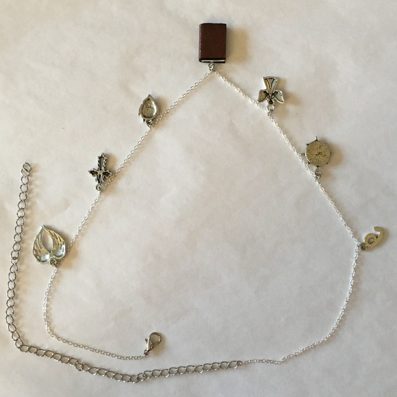 Dante's Inferno Handmade Literature Necklace, Book Cover, Devil, Angel, Cross, 9 - Picture 12 of 15